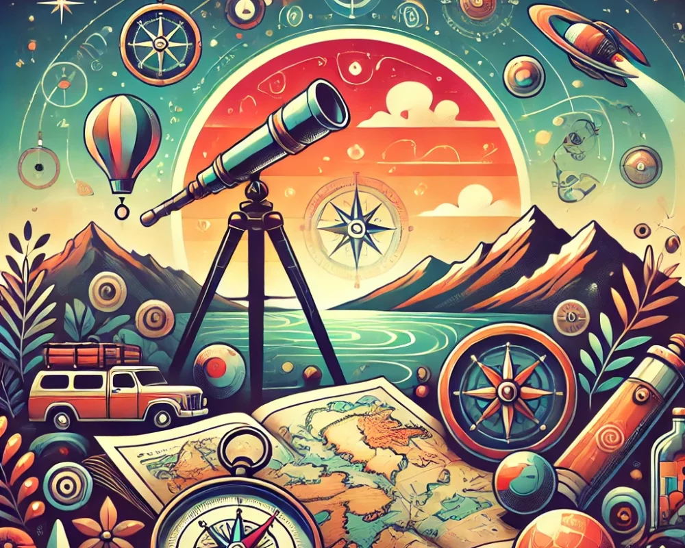 DALL·E 2024-06-30 15.34.53 - Create an adventure and discovery themed background image suitable for an email newsletter header. The image should depict elements of exploration lik