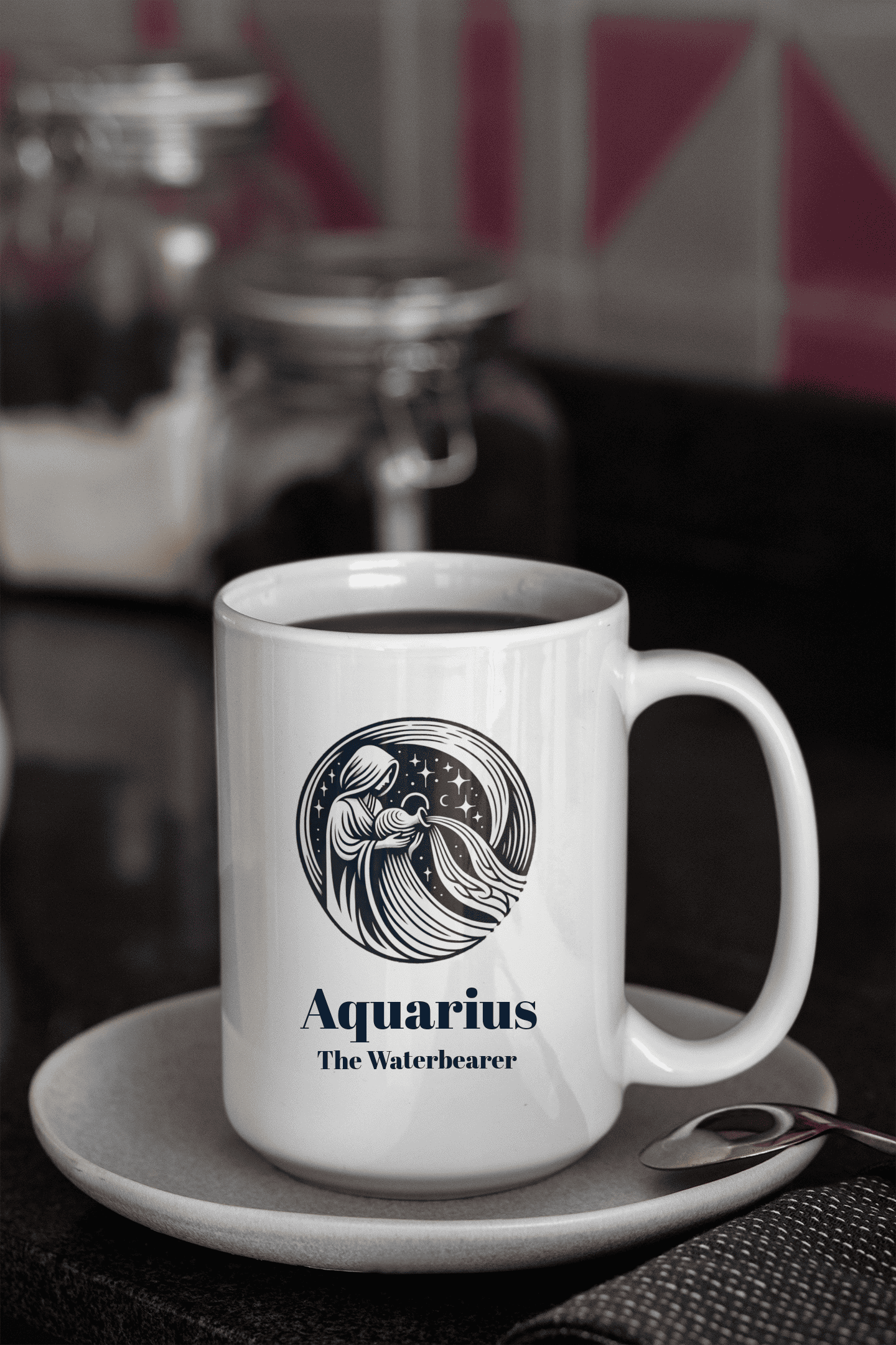 Aquarius Water Bearer Mug with Color Inside