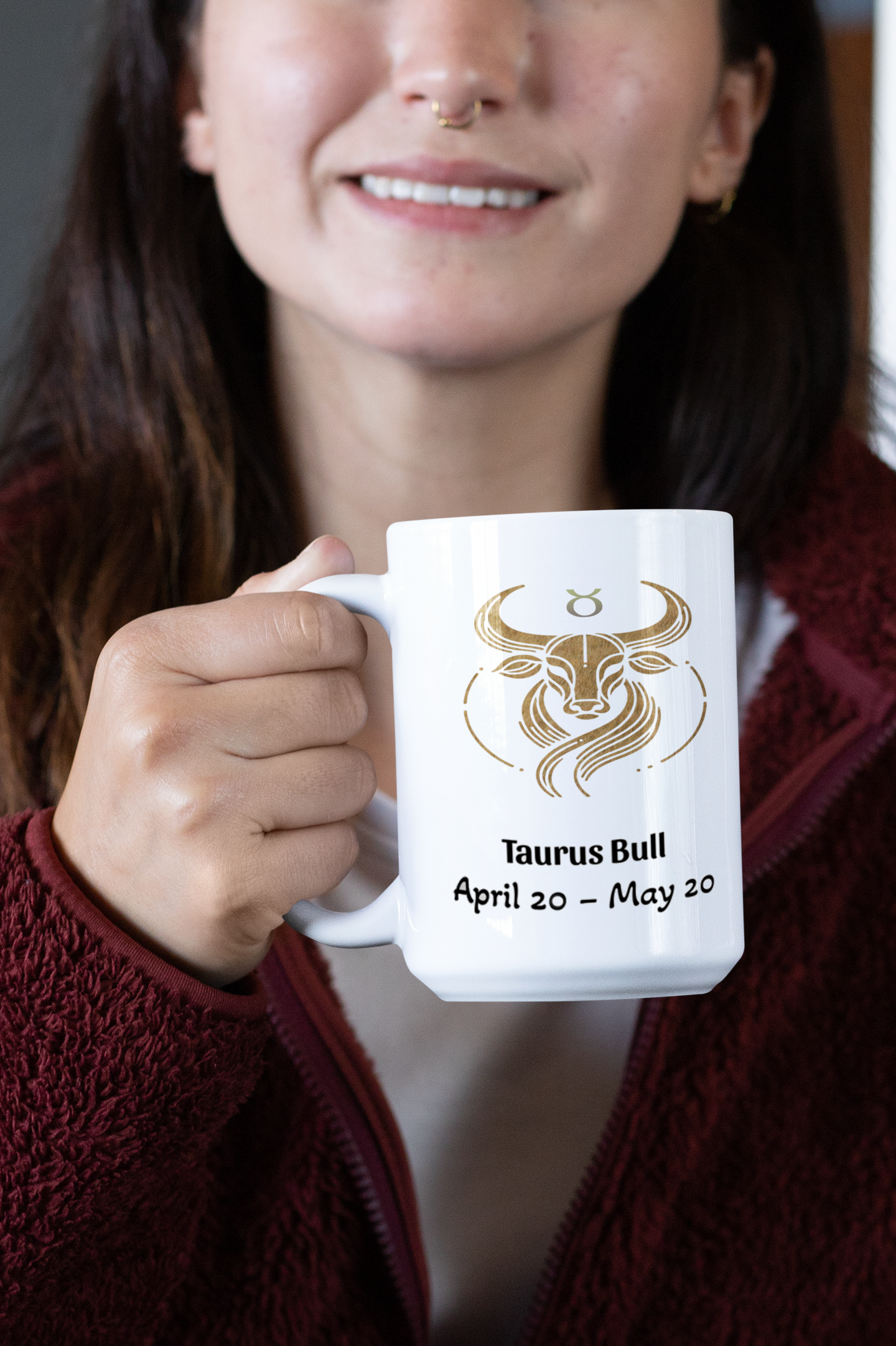 Taurus Gold Bull Mug with Color Inside