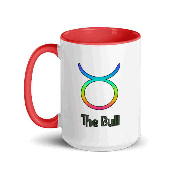 Taurus White Sun Sign Mug - Image 3