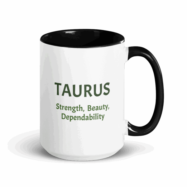Taurus White Sun Sign Mug - Image 5