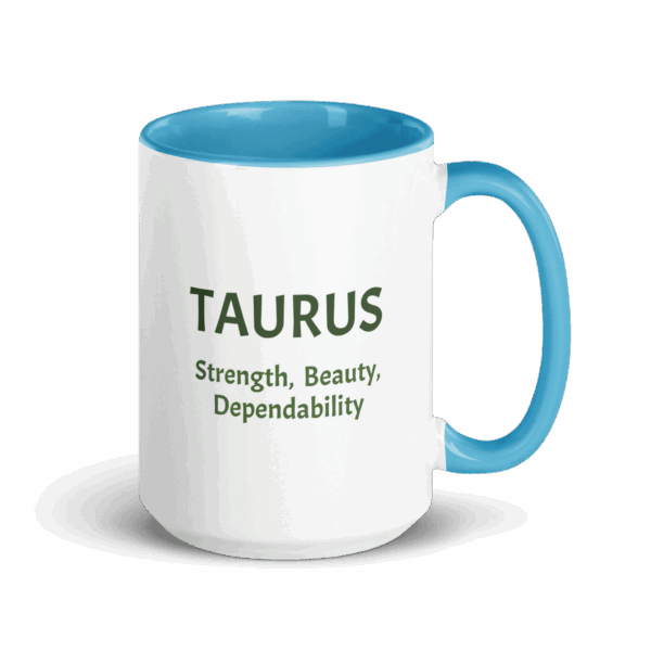 Taurus White Sun Sign Mug - Image 7