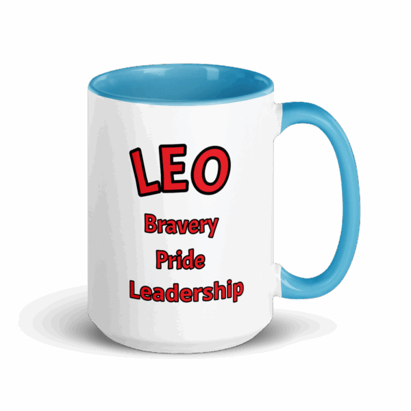 Leo Bravery White Mug - Image 8