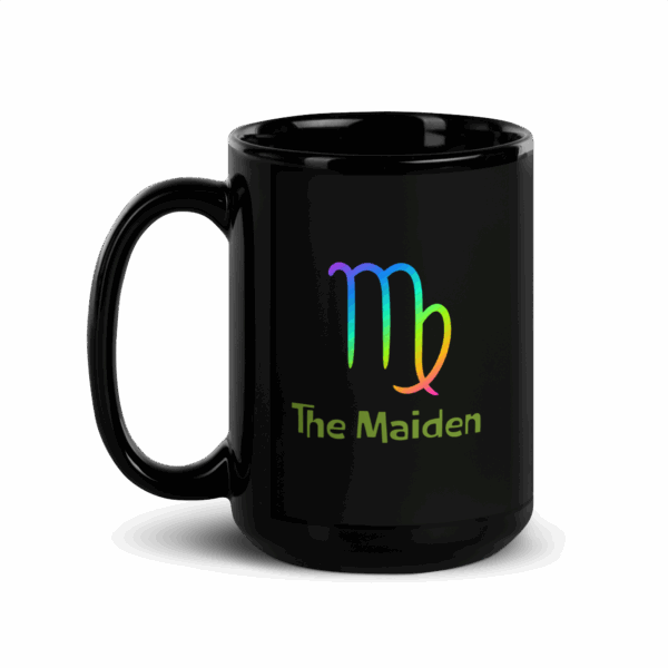 Virgo Purity Black Glossy Mug - Image 2