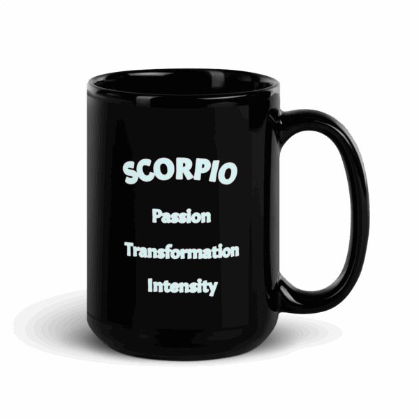 Scorpio Passion Black Glossy Mug - Image 2