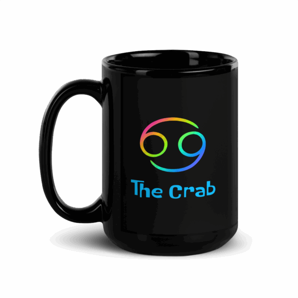 Cancer Intuition Black Glossy Mug - Image 3