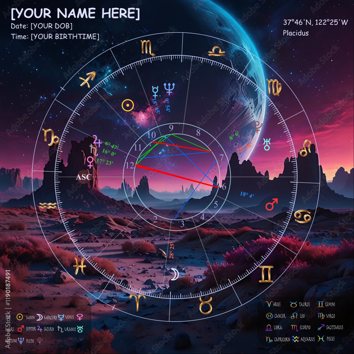 MarsScape Birth Chart