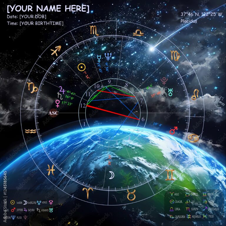 Birthchart Metal Art
