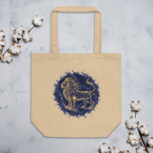 Leo Eco Tote Bag (Oyster) — Celestial (oyster), flat lay