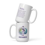 Personalized Aquarius mug, day and night aquarius mug v01 front view