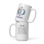 Personalized Gemini mug, day and night gemini mug v03 front view