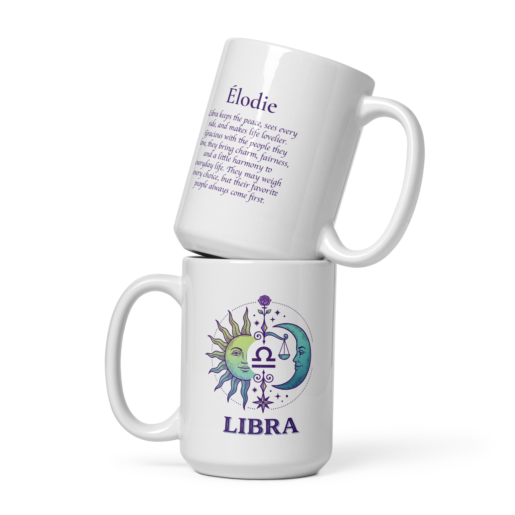 Personalized Libra mug 01 Personalized Libra mug, day and night libra mug v05 front view