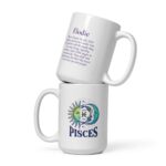 Personalized Pisces mug, day and night pisces mug v01 front view
