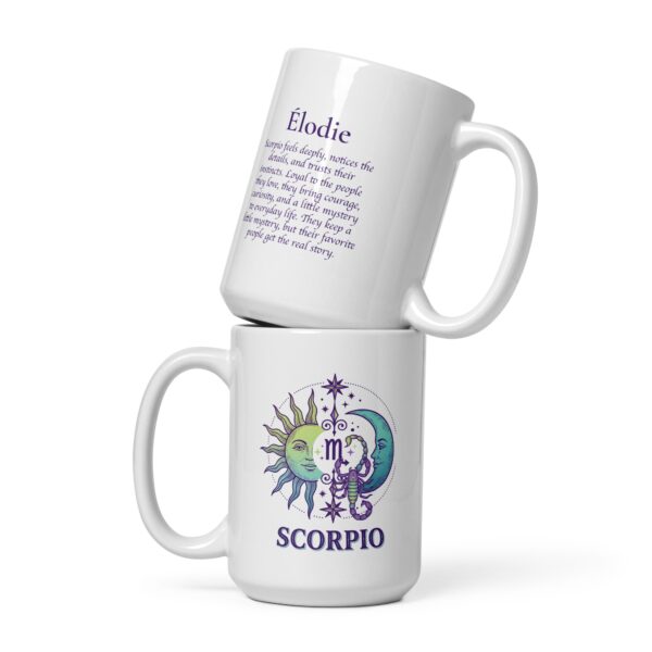 Personalized Scorpio mug, day and night scorpio mug v01 front view