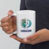 Personalized Capricorn mug, day and night capricorn mug v01 handle on left