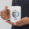 Personalized Leo mug, day and night leo mug v04 handle on left