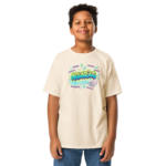 Aquarius Aries: Street Sign × Scorpio: Street Sign Tail Badge Youth Classic Tee (Gildan 5000B), White, Natural, Light Blue, front