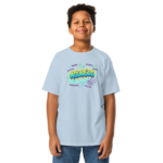 Aquarius Aries: Street Sign × Scorpio: Street Sign Tail Badge Youth Classic Tee (Gildan 5000B), White, Natural, Light Blue, front