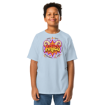 Aries Street Sign Youth Classic Tee (Gildan 5000B), White, Light Blue, Sport Grey, front
