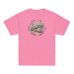 Capricorn Aries: Street Sign × Scorpio: Street Sign Tail Badge Youth Classic Tee (Gildan 5000B), Azalea, White, Light Blue, front