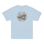 Capricorn Aries: Street Sign × Scorpio: Street Sign Tail Badge Youth Classic Tee (Gildan 5000B), Azalea, White, Light Blue, front