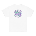 Pisces Aries: Street Sign × Scorpio: Street Sign Tail Badge Youth Classic Tee (Gildan 5000B), White, Sport Grey, front