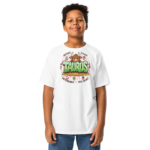 Taurus Street Sign Youth Classic Tee (Gildan 5000B), White, Sport Grey, Natural, front