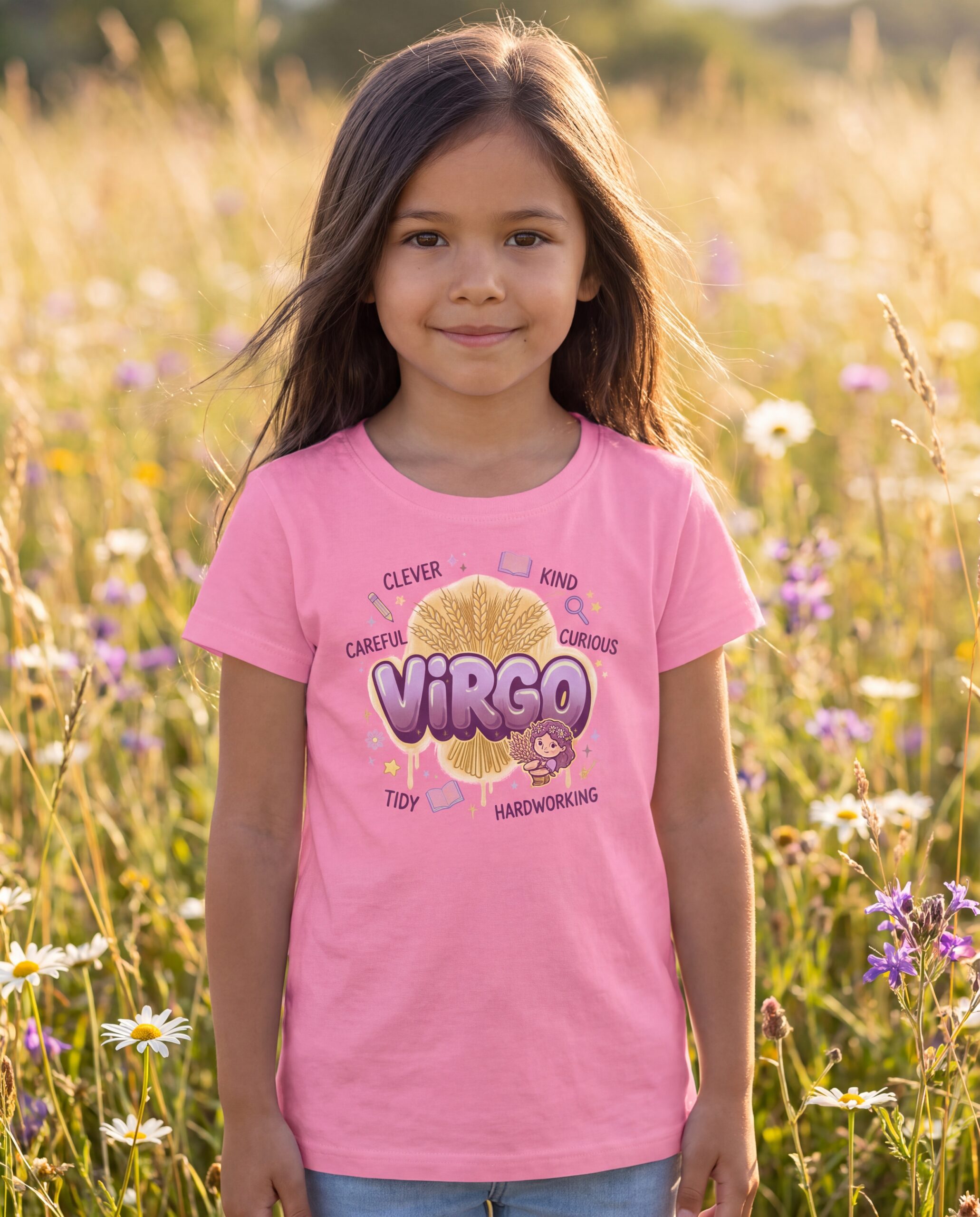 virgo-aries-street-sign-scorpio-street-sign-tail-badge-youth-tee-white-2026-10-27-01-781f86.jpg Virgo Aries: Street Sign × Scorpio: Street Sign Tail Badge Youth Classic Tee (Gildan 5000B), White, Light Blue, Sport Grey in use: A sunny wildflower meadow with tall golden grasses and daisies, soft late-afternoon light, gentle and dreamy.